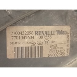Recambio de faro izquierdo para renault scenic (ja..) 1.9 dti authentique referencia OEM IAM 7700432098 7701047604 
