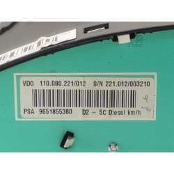 Recambio de cuadro instrumentos para peugeot 407 st sport pack referencia OEM IAM 9651855380  