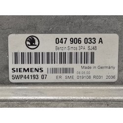 Recambio de centralita motor uce para skoda fabia (6y2/6y3) classic referencia OEM IAM 047906033K  