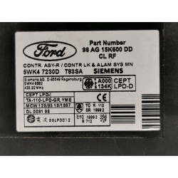 Recambio de centralita inmovilizador para ford focus berlina (cak) ambiente referencia OEM IAM 98AG15K600DD 5WK47230D 