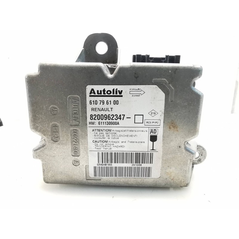 Recambio de centralita airbag para renault clio iii 2.0 16v referencia OEM IAM 8200962347  