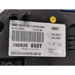 Recambio de cuadro instrumentos para volkswagen up! (121) referencia OEM IAM 1S0920860T  
