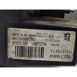 Recambio de faro derecho para peugeot 206 sw referencia OEM IAM 9628666780  
