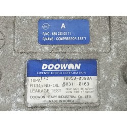 Recambio de compresor aire acondicionado para ssangyong rodius xdi premium referencia OEM IAM 180500390A  