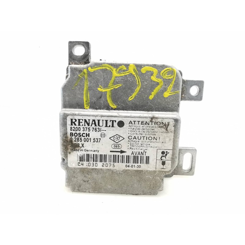 Recambio de centralita airbag para renault clio ii fase ii (b/cb0) societe generique referencia OEM IAM 8200375763 Recambio de centralita airbag para renault clio ii fase ii (b/cb0) societe generique referencia OEM IAM 8200375763