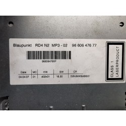 Recambio de sistema audio / radio cd para peugeot 407 (6d_) 2.0 hdi 135 (6drhrh, 6drhre, 6drhrg, 6drhrj) referencia OEM IAM 9660
