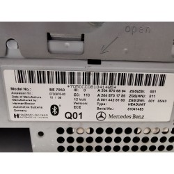 Recambio de sistema audio / radio cd para mercedes-benz clase c (w204) c 220 cdi (204.008) referencia OEM IAM A0014426160 A20487