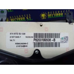 Recambio de cuadro instrumentos para opel movano (2004 =>) furgón corto l1h1 2.8t referencia OEM IAM P8200199508B 216719467 NS80