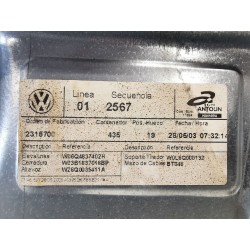 Alzacristallo anteriore destro Volkswagen Polo IV sedan (9A4, 9A2, 9N2, 9A6) | Desguace Becerril