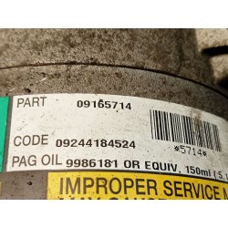 Recambio de compresor aire acondicionado para opel meriva a monospace (x03) 1.6 (e75) referencia OEM IAM 09165714  