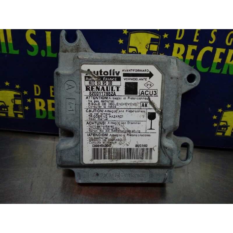 Recambio de centralita airbag para renault scenic (ja..) 1.9 dci century referencia OEM IAM 8200117652A 600639500 Recambio de centralita airbag para renault scenic (ja..) 1.9 dci century referencia OEM IAM 8200117652A 600639500
