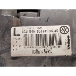 Recambio de faro izquierdo para volkswagen polo (9n3) referencia OEM IAM 6Q1941007AK 89311990 