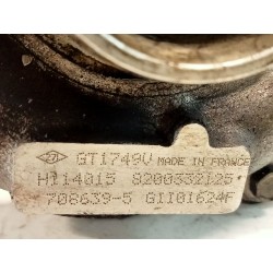 Recambio de turbocompresor para renault scenic ii 1.9 dci diesel referencia OEM IAM 8200369581 GT1749V 