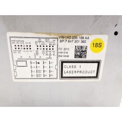 Recambio de sistema audio / radio cd para volkswagen golf vi (5k1) 1.6 tdi referencia OEM IAM 1K0035186AA BP7647201360 764720136