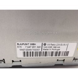 Recambio de sistema audio / radio cd para volkswagen golf vi (5k1) 1.6 tdi referencia OEM IAM 1K0035186AA BP7647201360 764720136
