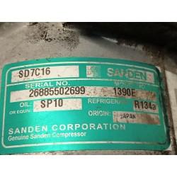Recambio de compresor aire acondicionado para citroën c4 picasso millenium referencia OEM IAM SD7C161390E  