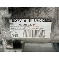 Recambio de compresor aire acondicionado para dacia sandero ambiance referencia OEM IAM 926006229R  