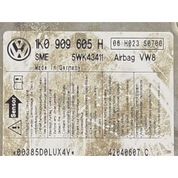 Recambio de centralita airbag para seat toledo (5p2) exclusive referencia OEM IAM 1K0909605H 5WK43411 