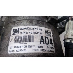 Recambio de compresor aire acondicionado para opel astra h ber. edition referencia OEM IAM 13297443  