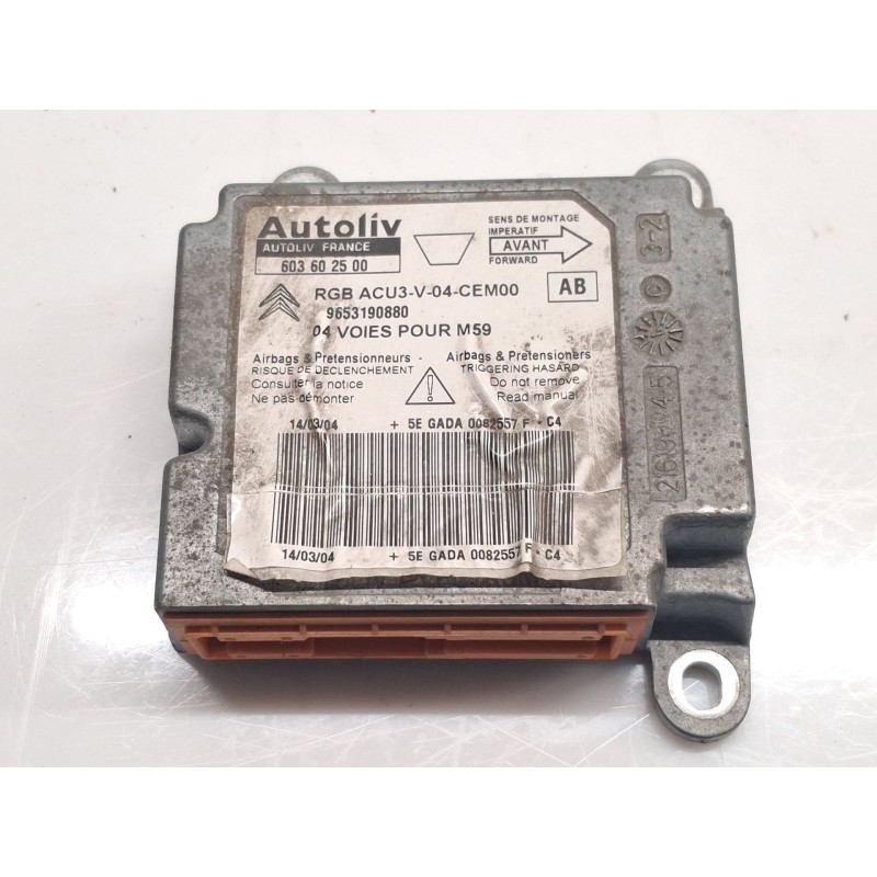 Recambio de centralita airbag para peugeot partner monospace (5_, g_) 1.9 d referencia OEM IAM 9653190880 603602500 