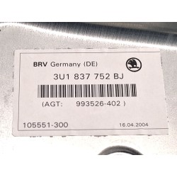 Recambio de elevalunas delantero derecho para skoda superb i (3u4) 1.9 tdi referencia OEM IAM 3B4837756D14  3U1837752BJ