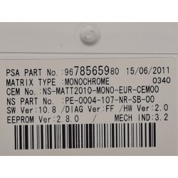 Instrument cluster Peugeot 508 I (8D_) | Becerril Scrap Yard