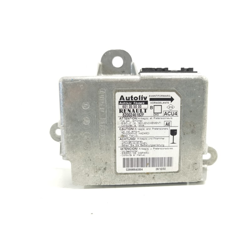 Recambio de centralita airbag para renault megane ii berlina 5p authentique referencia OEM IAM 8200246182F 601055000 Recambio de centralita airbag para renault megane ii berlina 5p authentique referencia OEM IAM 8200246182F 601055000
