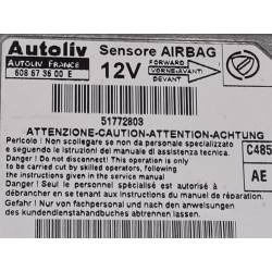 Recambio de centralita airbag para fiat doblo i cargo 1.3 jtd sx furgón referencia OEM IAM 51772803 608673600E 