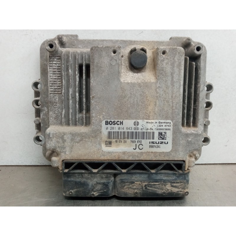 Recambio de centralita motor uce para opel astra h ber. cosmo referencia OEM IAM 98074154 0281014643 8980741541 Recambio de centralita motor uce para opel astra h ber. cosmo referencia OEM IAM 98074154 0281014643 8980741541