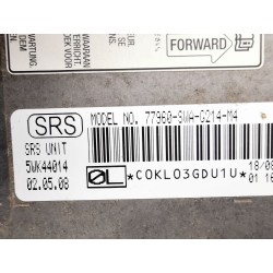 Recambio de centralita airbag para honda cr-v iii (re_) 2.2 i-ctdi 4wd (re6) referencia OEM IAM 77690SWAG214M4 5WK44014 