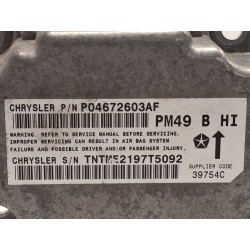 Recambio de centralita airbag para dodge caliber 2.0 crd referencia OEM IAM P04672603AF  