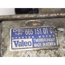 Recambio de motor arranque para ssangyong actyon i 2.0 xdi referencia OEM IAM 6651510201 2542156 