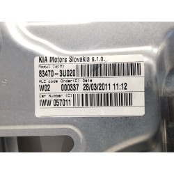 Recambio de elevalunas trasero izquierdo para kia sportage iii (sl) 1.7 crdi referencia OEM IAM 834713U000 834703U020 402353B