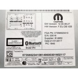 Recambio de pantalla multifunción para fiat 500l (351_, 352_) 1.6 d multijet (199lye1b) referencia OEM IAM A2C34474702 244913214