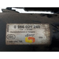 Recambio de motor arranque para opel corsa c corsavan (comercial) referencia OEM IAM 0986021240  