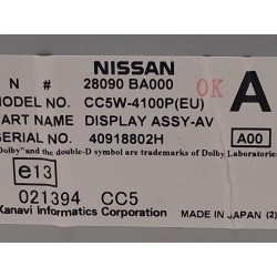 Recambio de pantalla multifunción para nissan primera (p12) 1.9 dci referencia OEM IAM 28090BA000 40918802H 