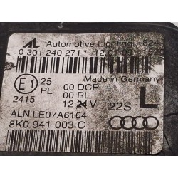 Recambio de faro izquierdo para audi a4 b8 (8k2) 2.0 tdi referencia OEM IAM 8K0941003C 0301240271 8K094597