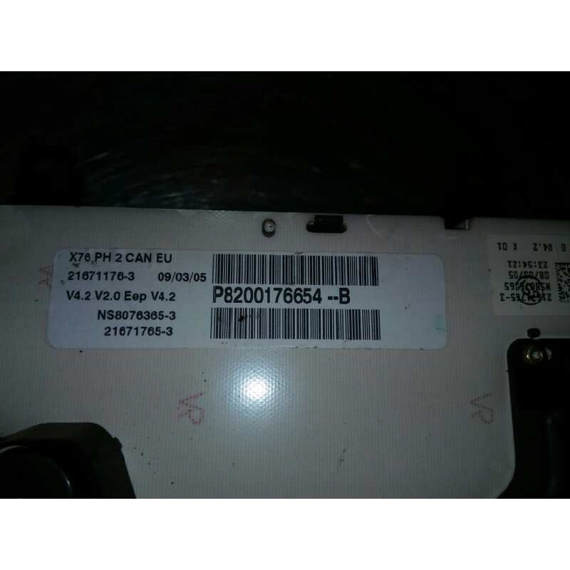 Recambio de cuadro instrumentos para renault kangoo (f/kc0) authentique referencia OEM IAM 8200176654 Recambio de cuadro instrumentos para renault kangoo (f/kc0) authentique referencia OEM IAM 8200176654