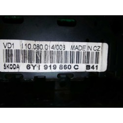 Recambio de cuadro instrumentos para skoda fabia (6y2/6y3) classic referencia OEM IAM 6Y1919860CB41 110080014008 