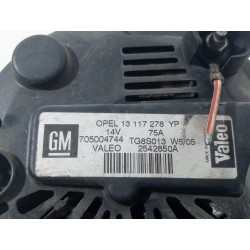 Recambio de alternador para opel agila enjoy referencia OEM IAM 13117278YP  