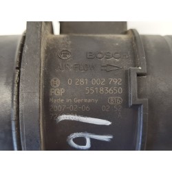 Recambio de caudalimetro para lancia ypsilon (101) 1,3 multijet 16v sport momodesign referencia OEM IAM 0281002792 55183650 