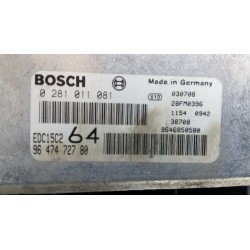 Recambio de centralita motor uce para peugeot 307 (s1) xs referencia OEM IAM 9647472780 0281011081 